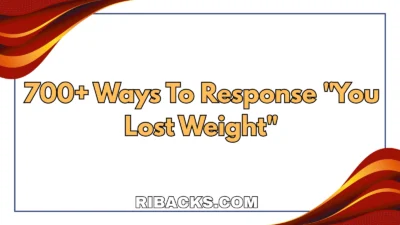 "You Lost Weight"