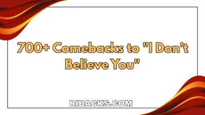 I Don’t Believe You