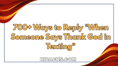 When Someone Says Thank God in Texting
