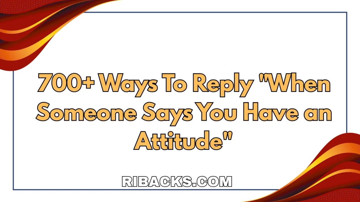 When someone says “You have an attitude,”