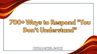 You Don't Understand