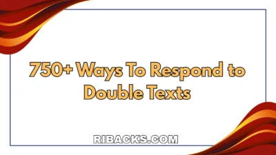 respond to Double Texts
