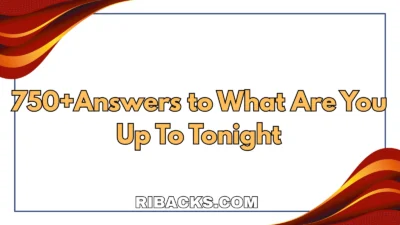 What Are You Up To Tonight
