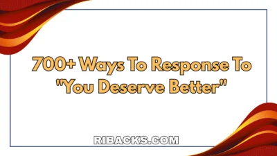 You Deserve Better