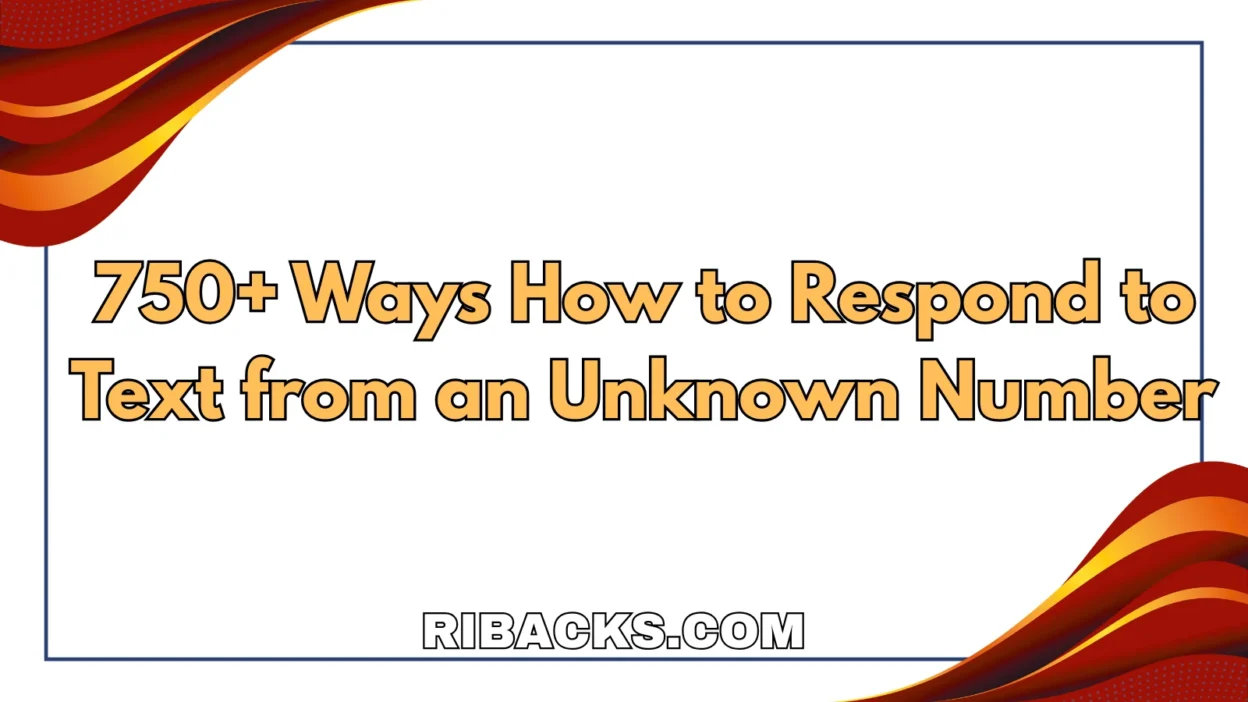 Respond to Text from an Unknown Number