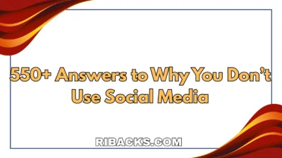 Why You Don’t Use Social Media