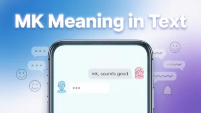 what does mk mean in text