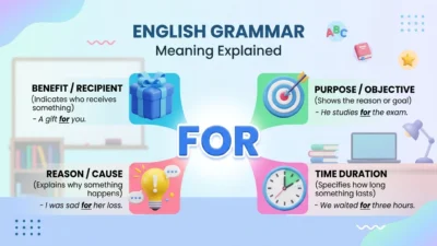 for meaning in english grammar